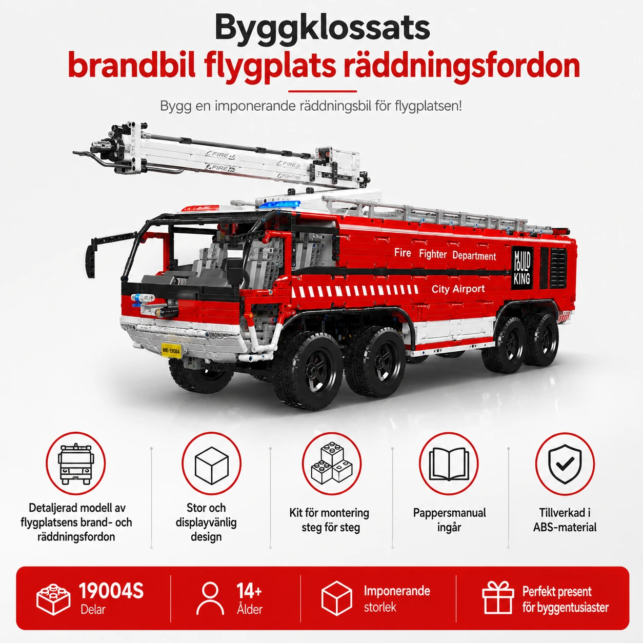 Byggklossats brandbil flygplats räddningsfordon