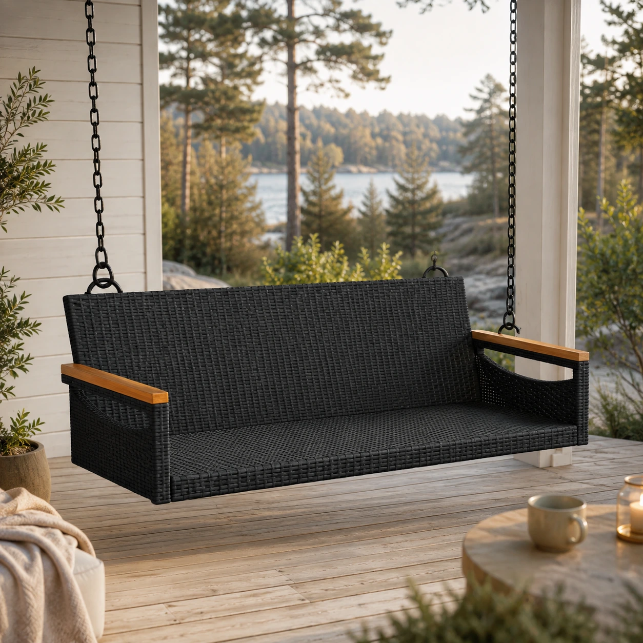 Hängsoffa för utomhusbruk 109 x 62 x 40 cm
