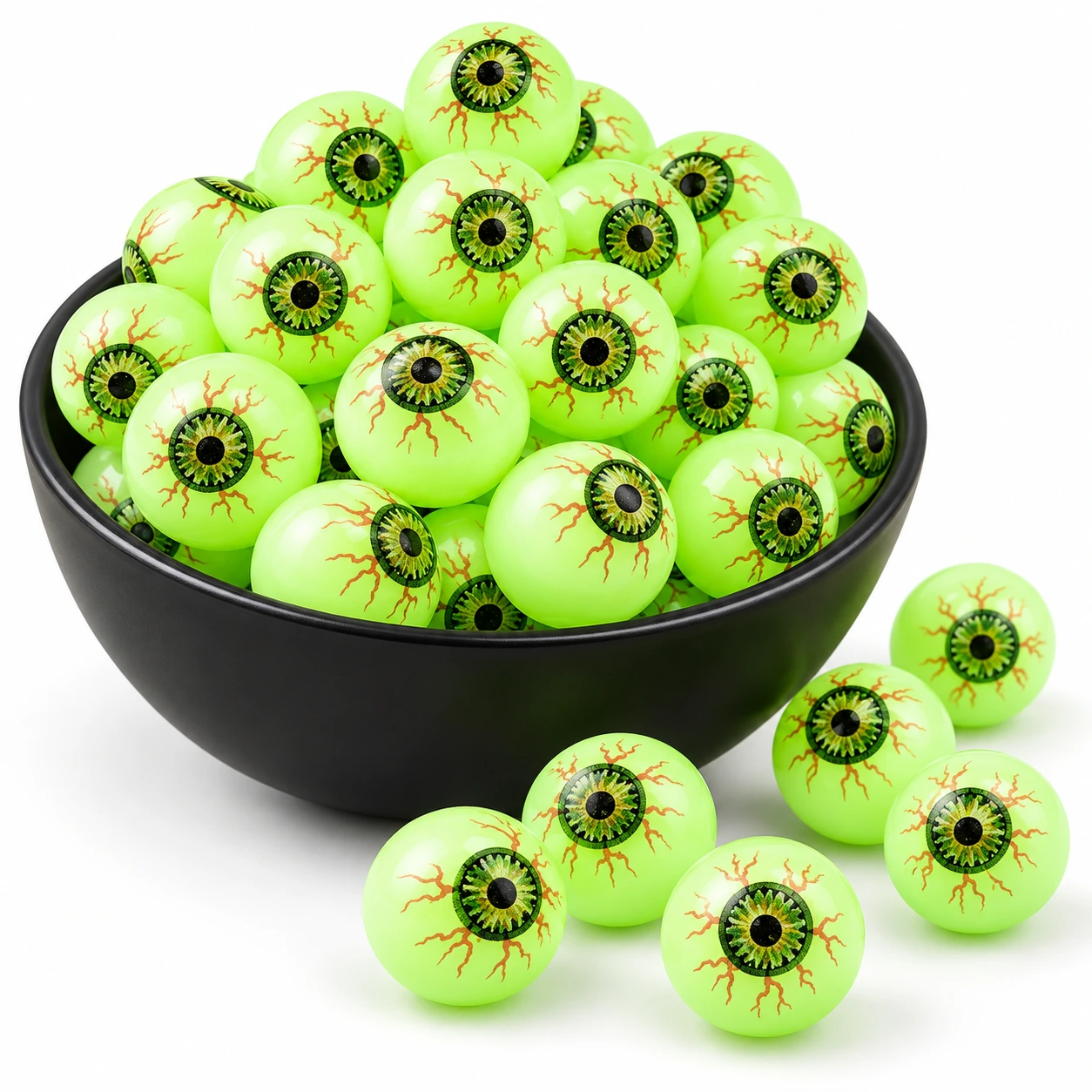 Självlysande ögonglobsbollar för halloween 