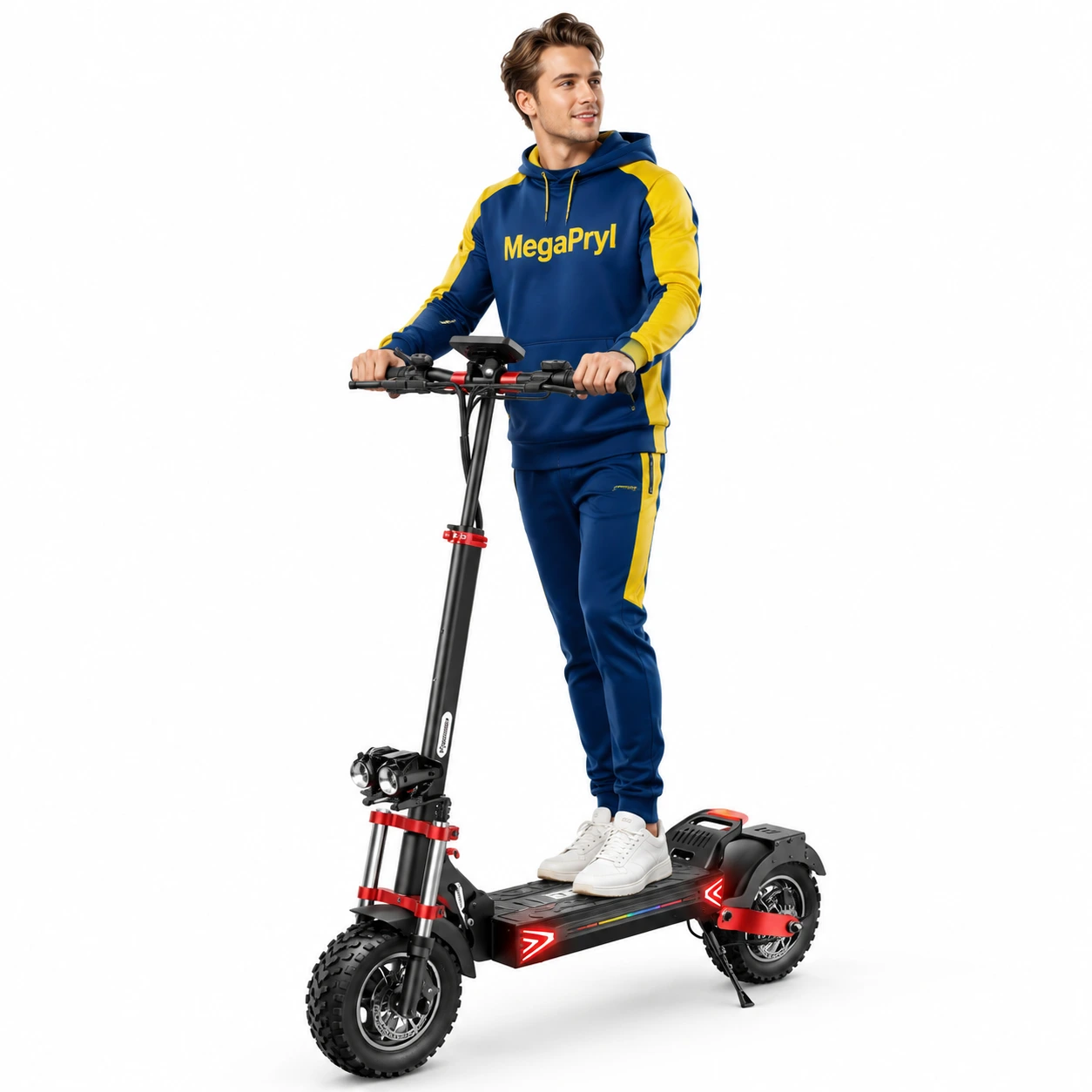 Elscooter 12 Tum Dubbelmotor 2400 W med 20 Ah Batteri