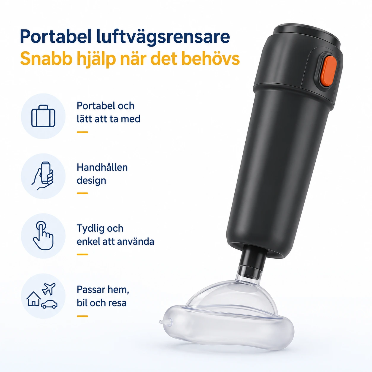 Luftvägsrengörare Portabel med Sugmask för Första Hjälpen