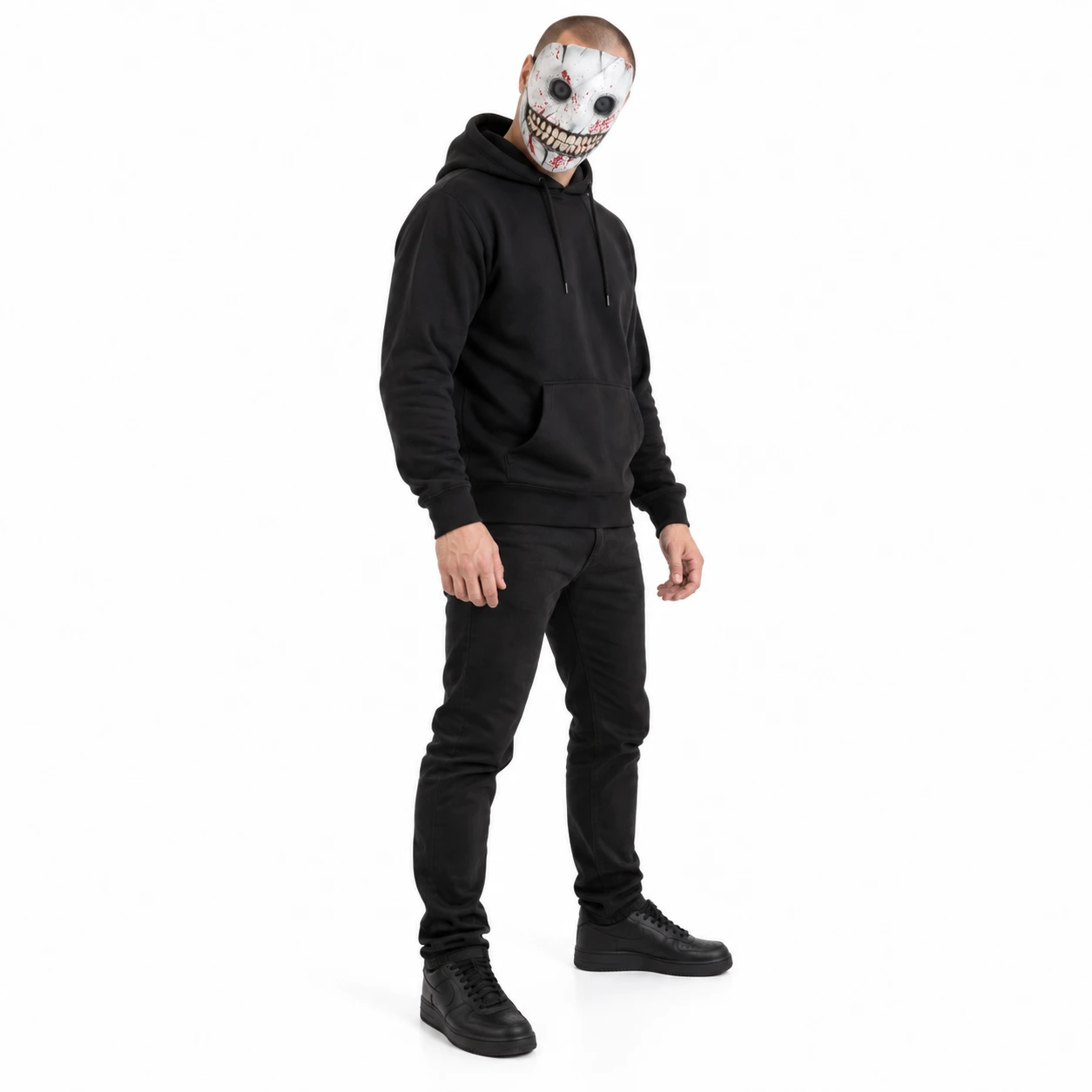 Skräckmask halvmask för halloween och maskerad