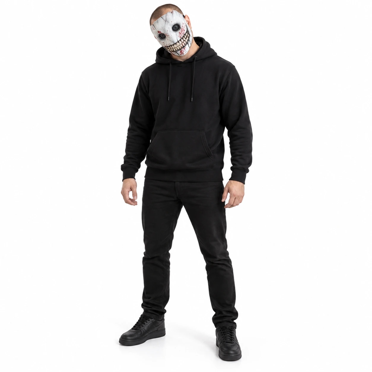 Skräckmask Halvmask – Mask för Halloween, Maskerad och Skräckfest