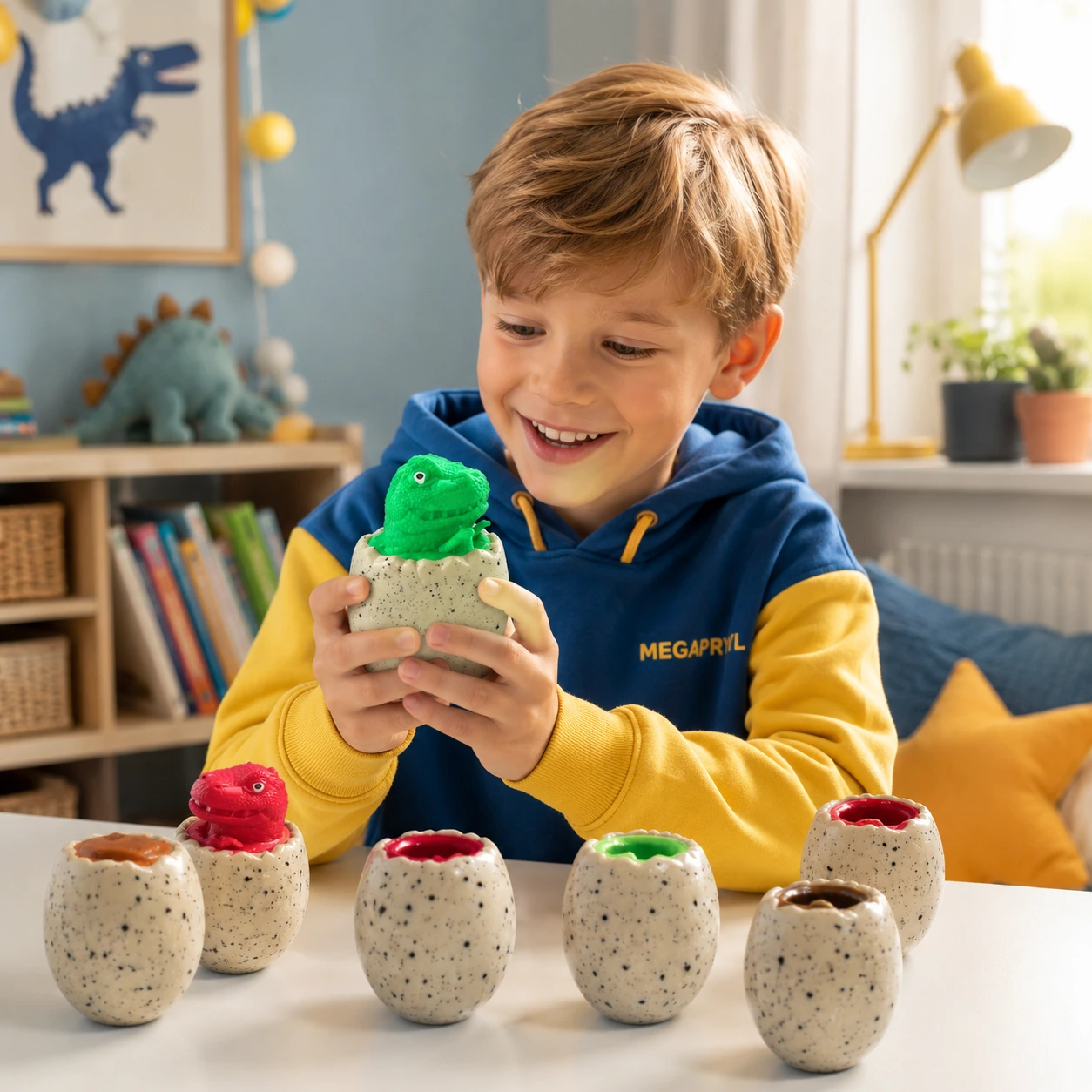 Dinosaurieägg Klämleksak