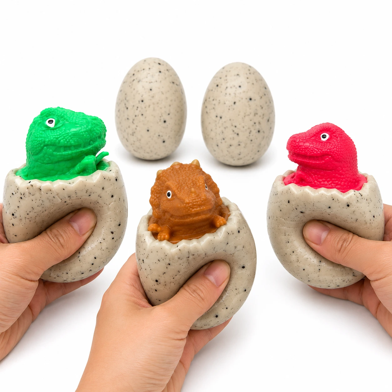 Dinosaurieägg Klämleksak
