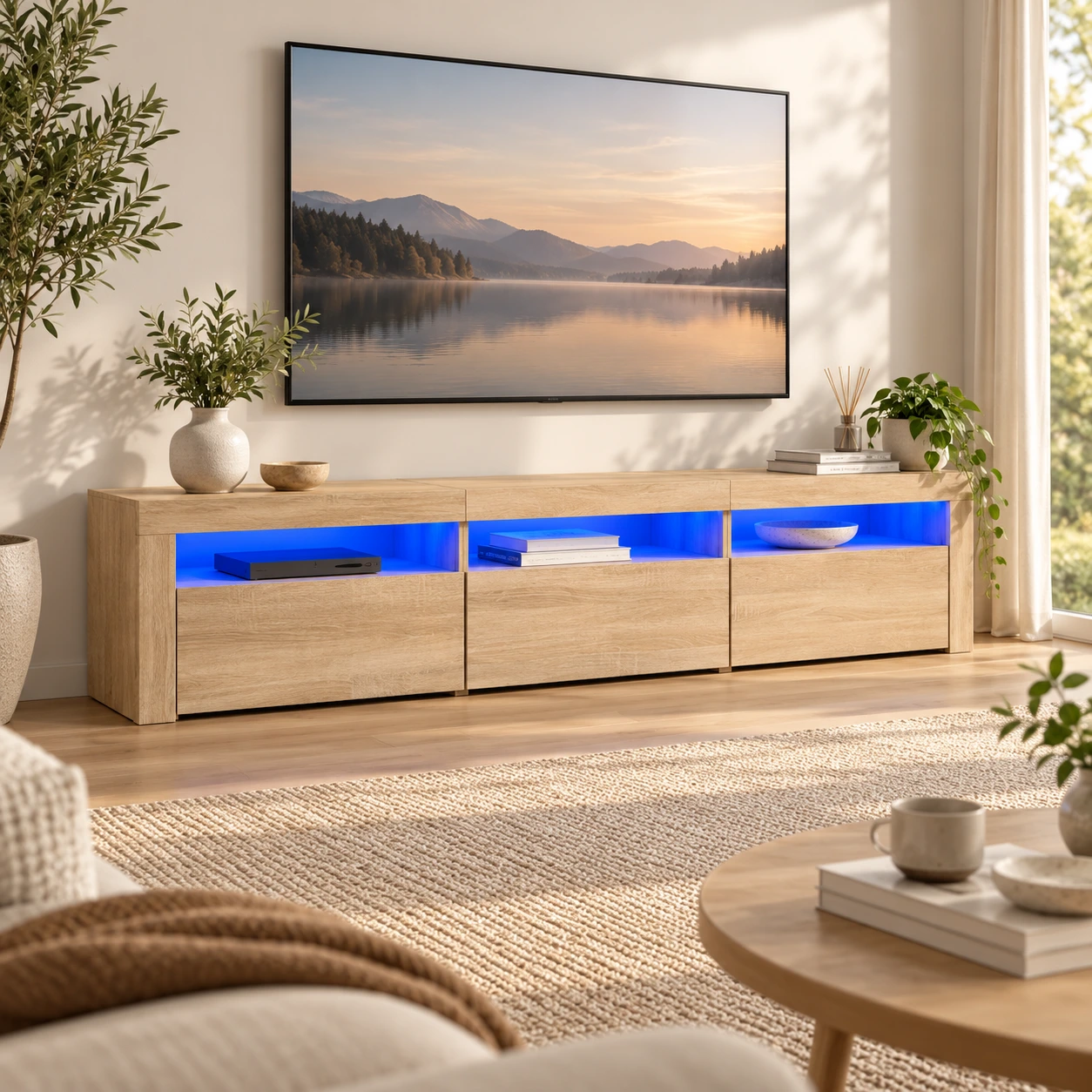 Tv-bänk med förvaring 180 x 35 x 40 cm