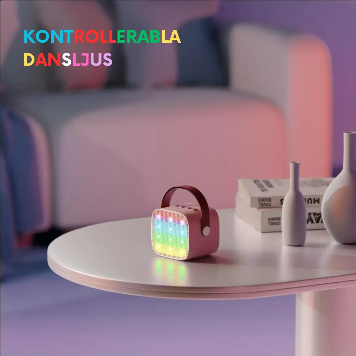 Karaoke Maskin med 2 Trådlösa Mikrofoner 3