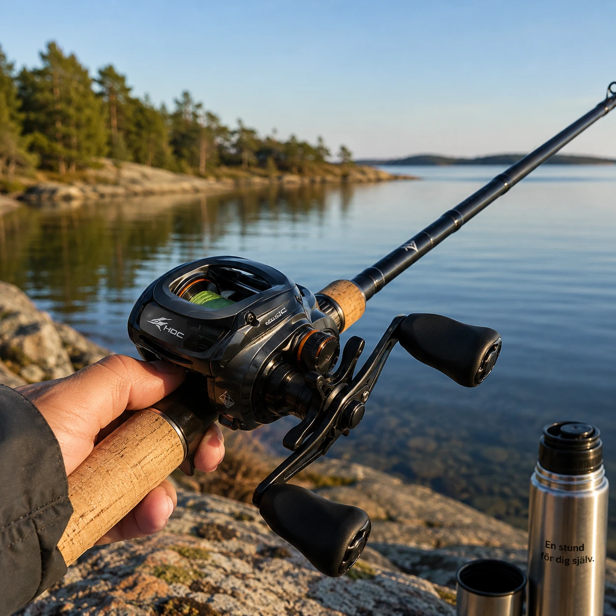 Baitcastingrulle för lätt fiske med digital broms 7.1:1