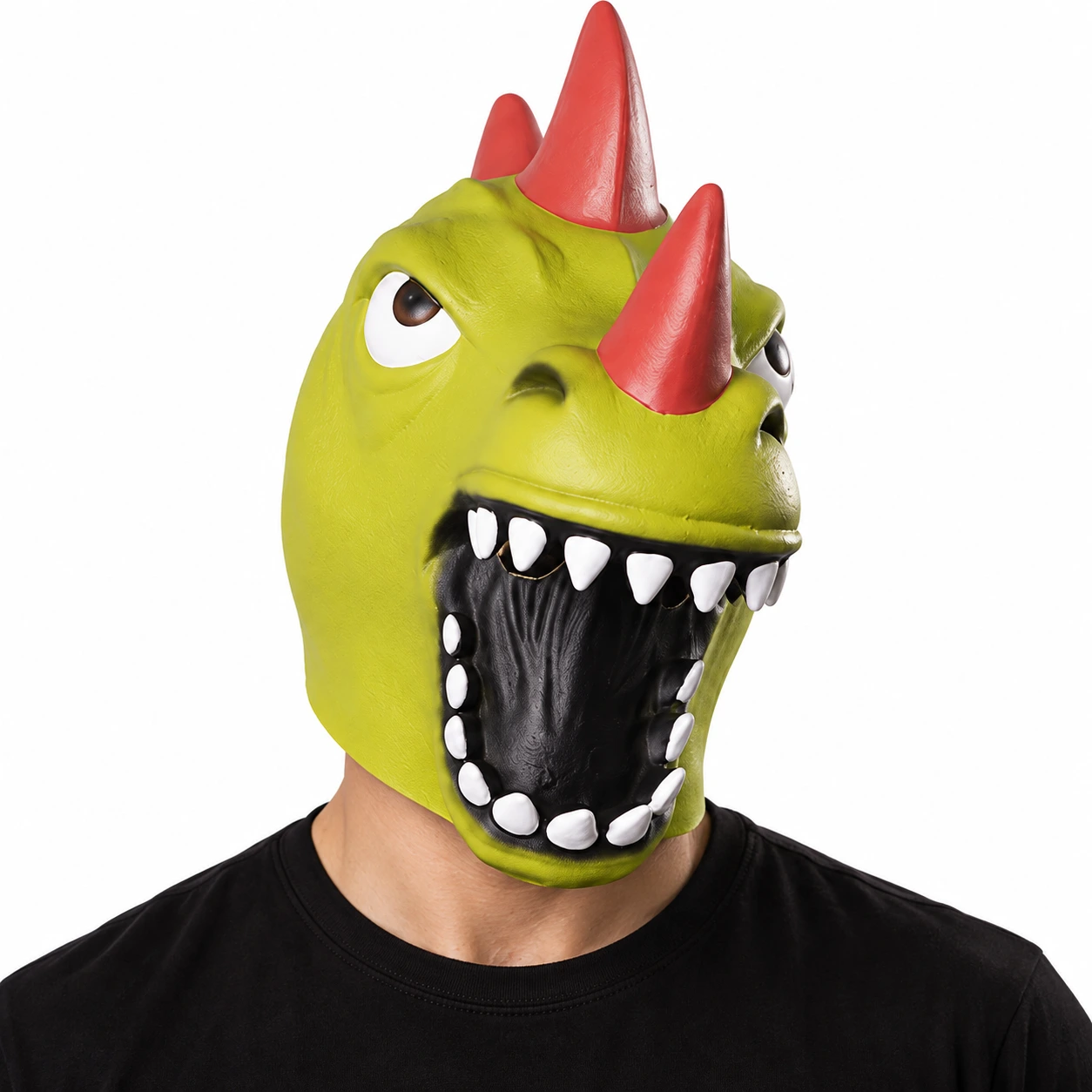 Heldekkende dinosaurmaske i lateks