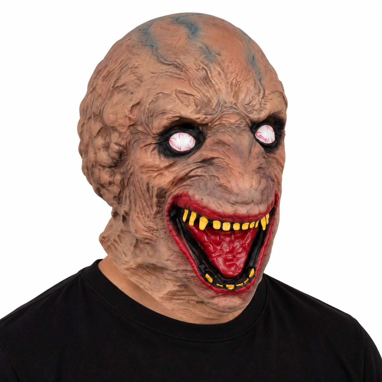 Mask demon vuxen i latex, heltäckande