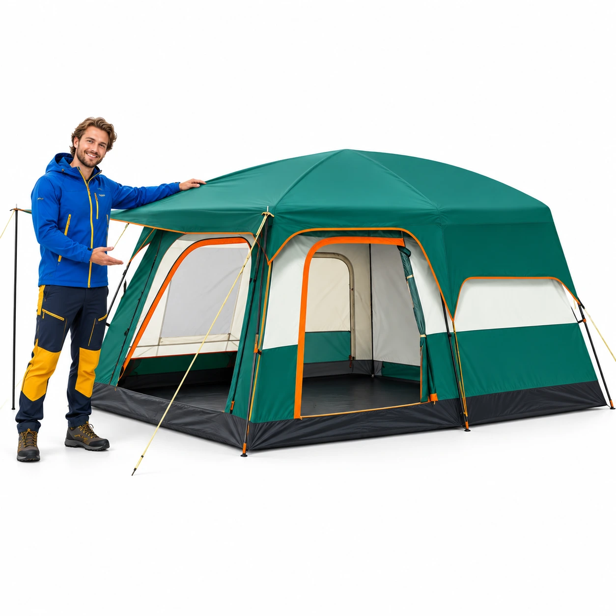 Familjetält för camping och utflykt