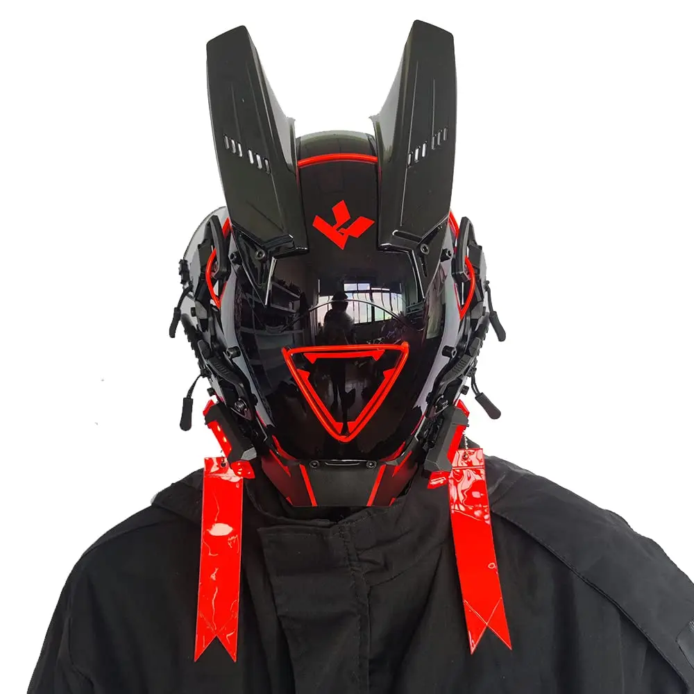 NeonTri LED Mask – Futuristisk Triangelmask