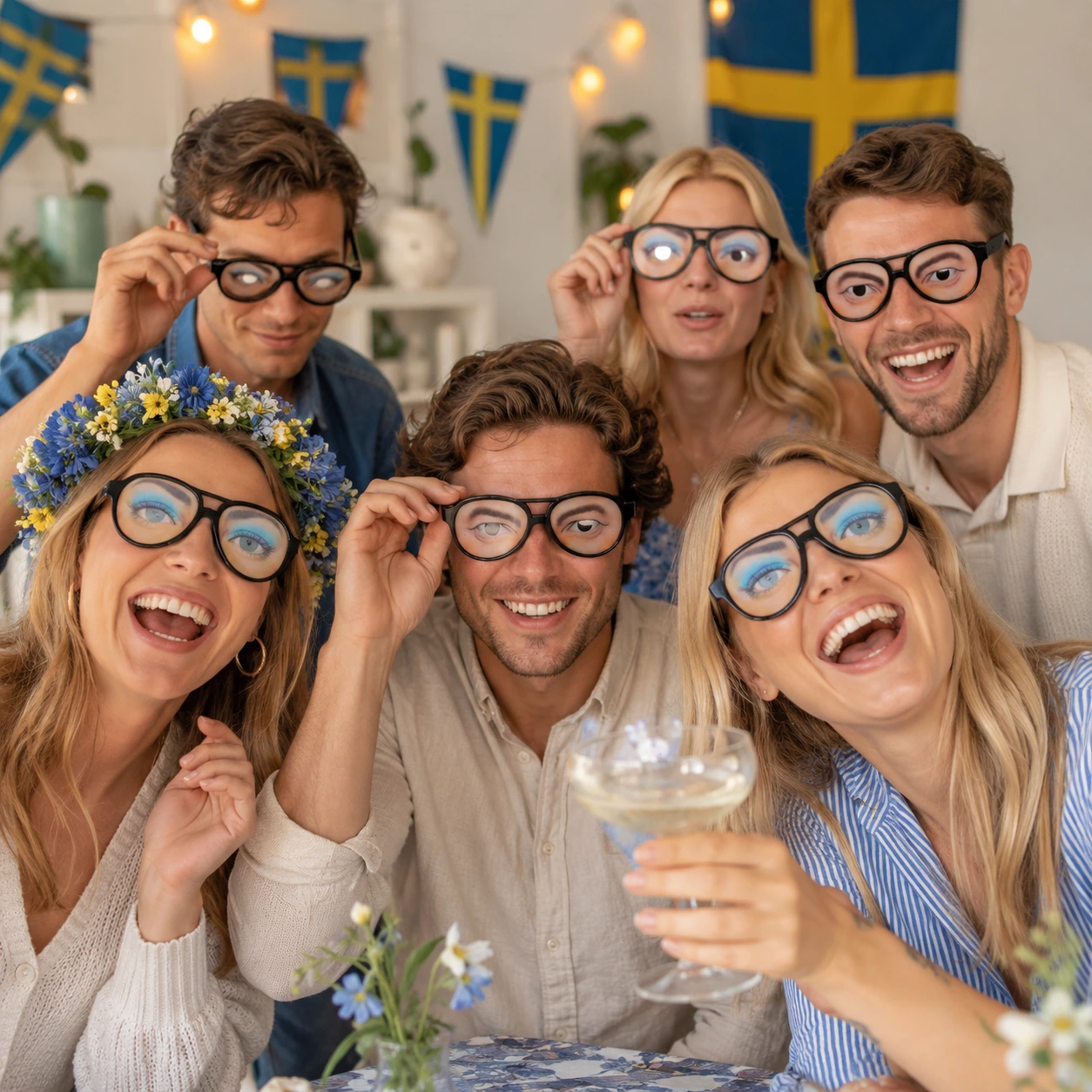 Skämtglasögon med Roliga Ögonmotiv