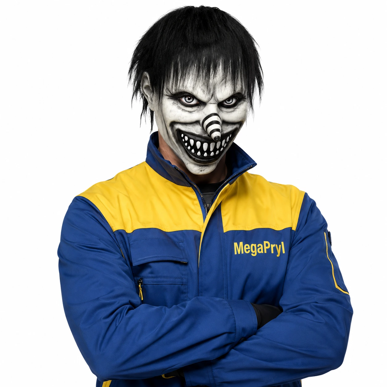 Läskig clownmask för halloween och maskerad