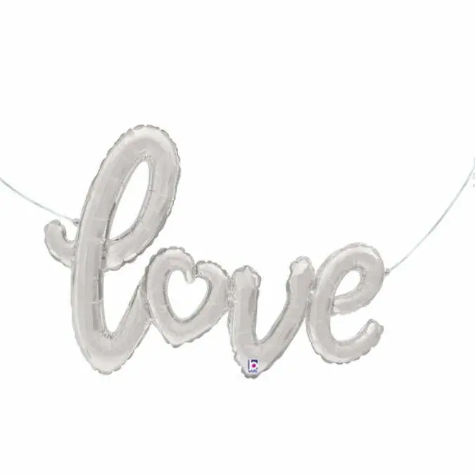 Folieballong Love Silver