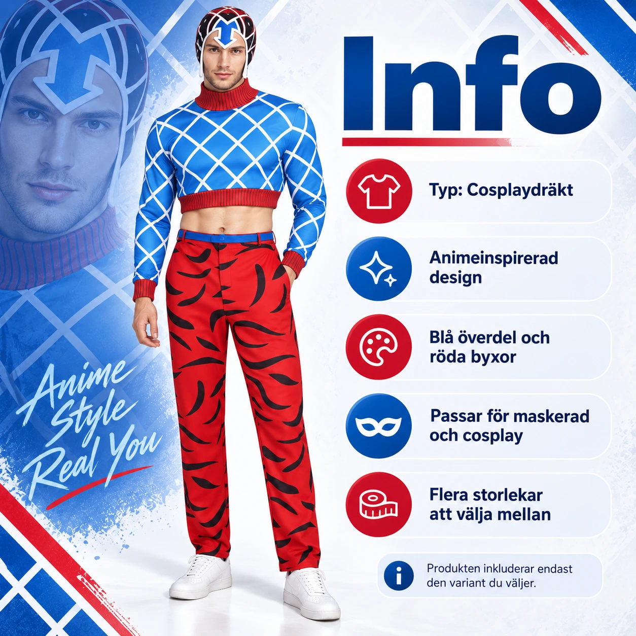 Cosplaydräkt inspirerad av animefigur