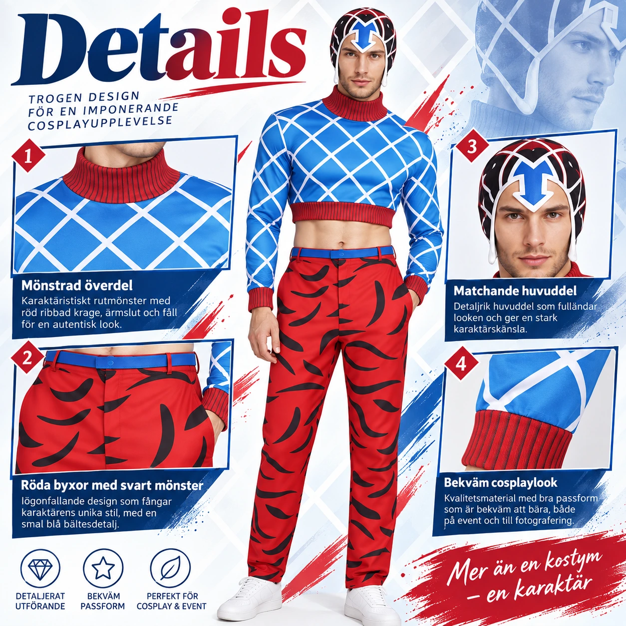 Cosplaydräkt inspirerad av animefigur