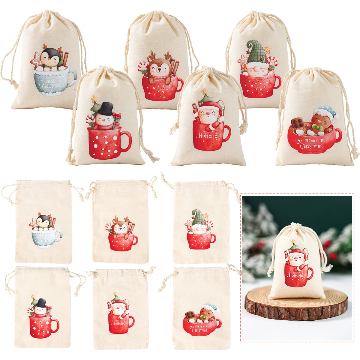 Julklappspåsar - 6-pack Presentpåsar 2