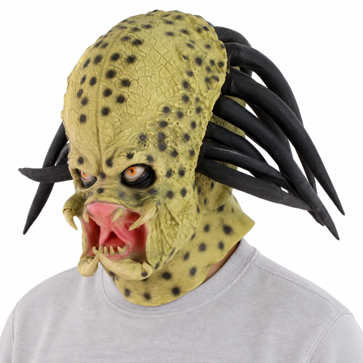 Mask vuxen rovdjursmonster i latex, heltäckande