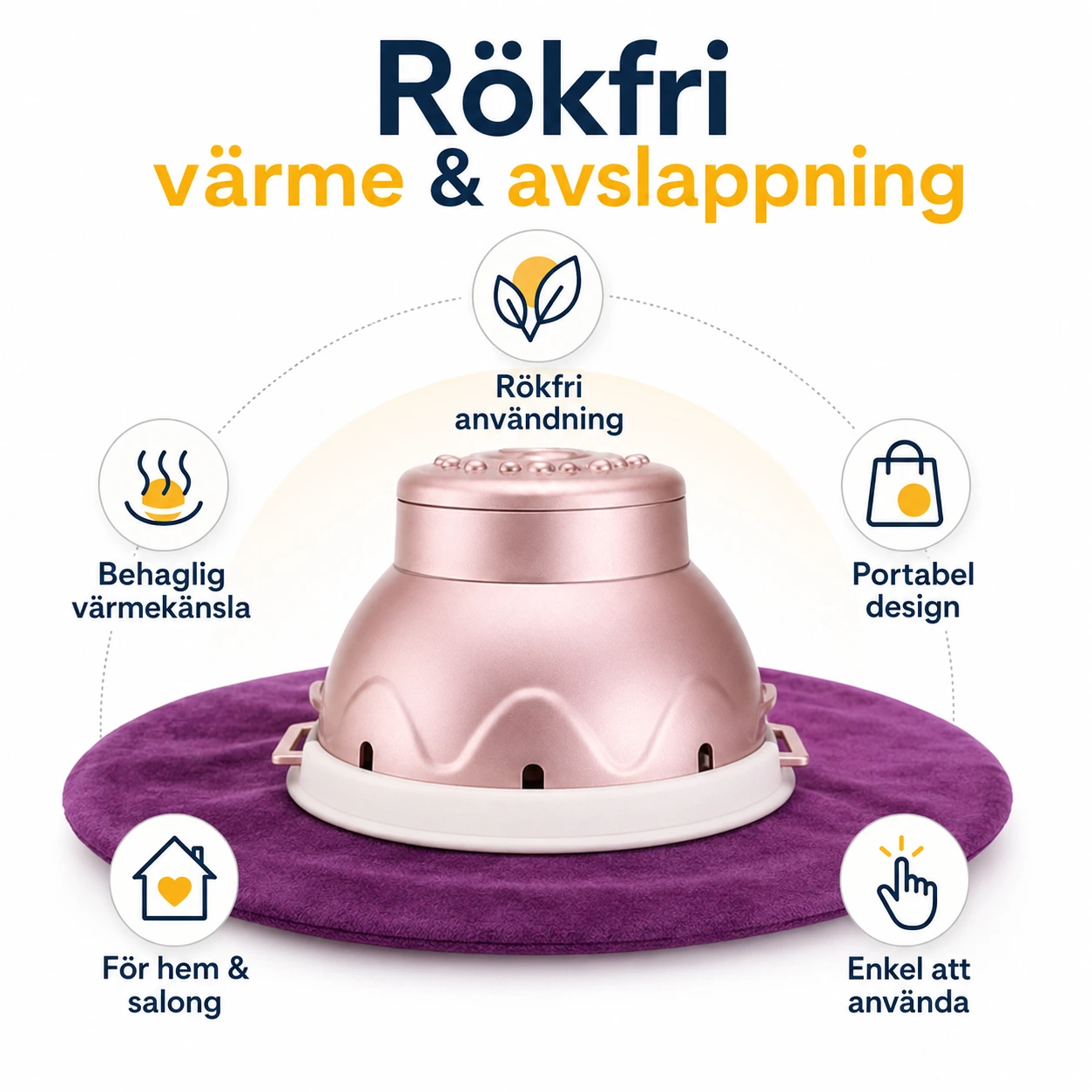 Rökfri Moxibustion Värmeapparat för Massage och Avslappning