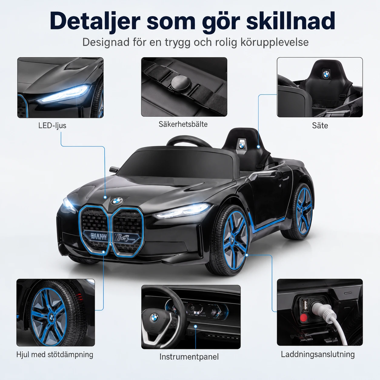 Elbil för barn med fjärrkontroll 12 V
