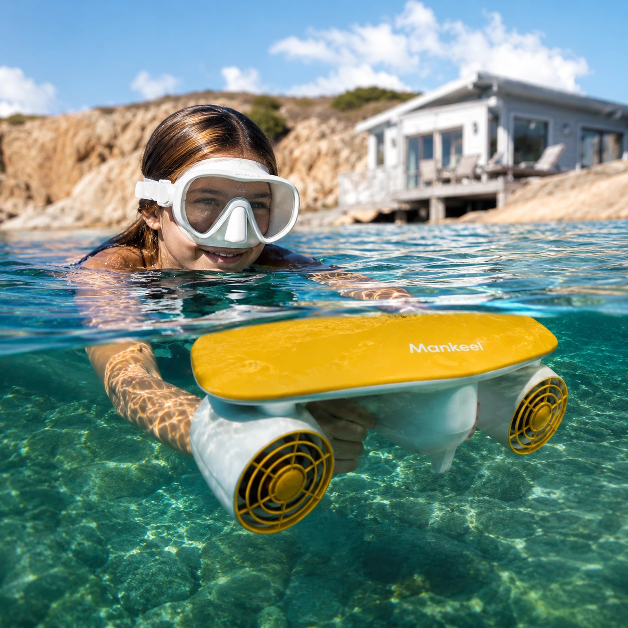 Undervattensscooter för snorkling och pool med 2 hastigheter