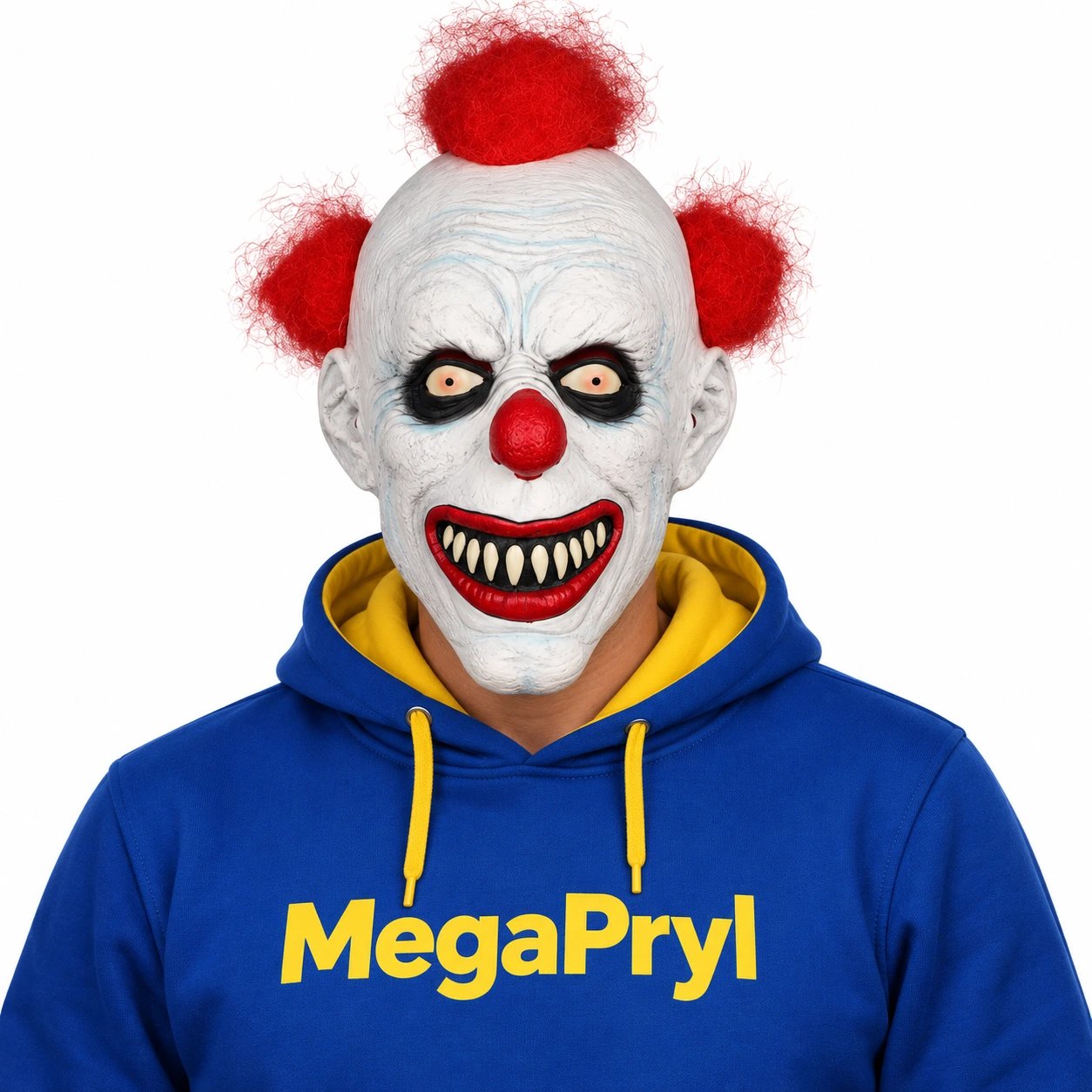 Läskig clownmask för halloween och maskerad
