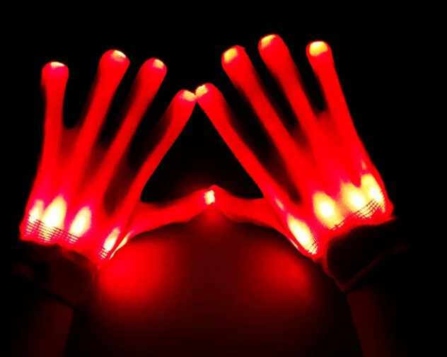 Handskar LED med Lysande skelett 11