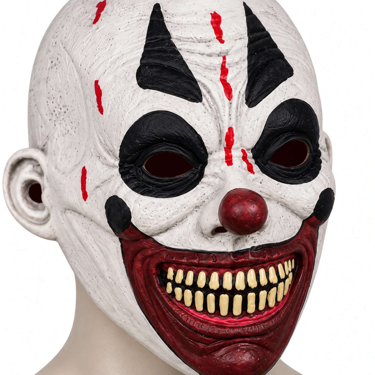 Läskig clownmask för halloween och maskerad