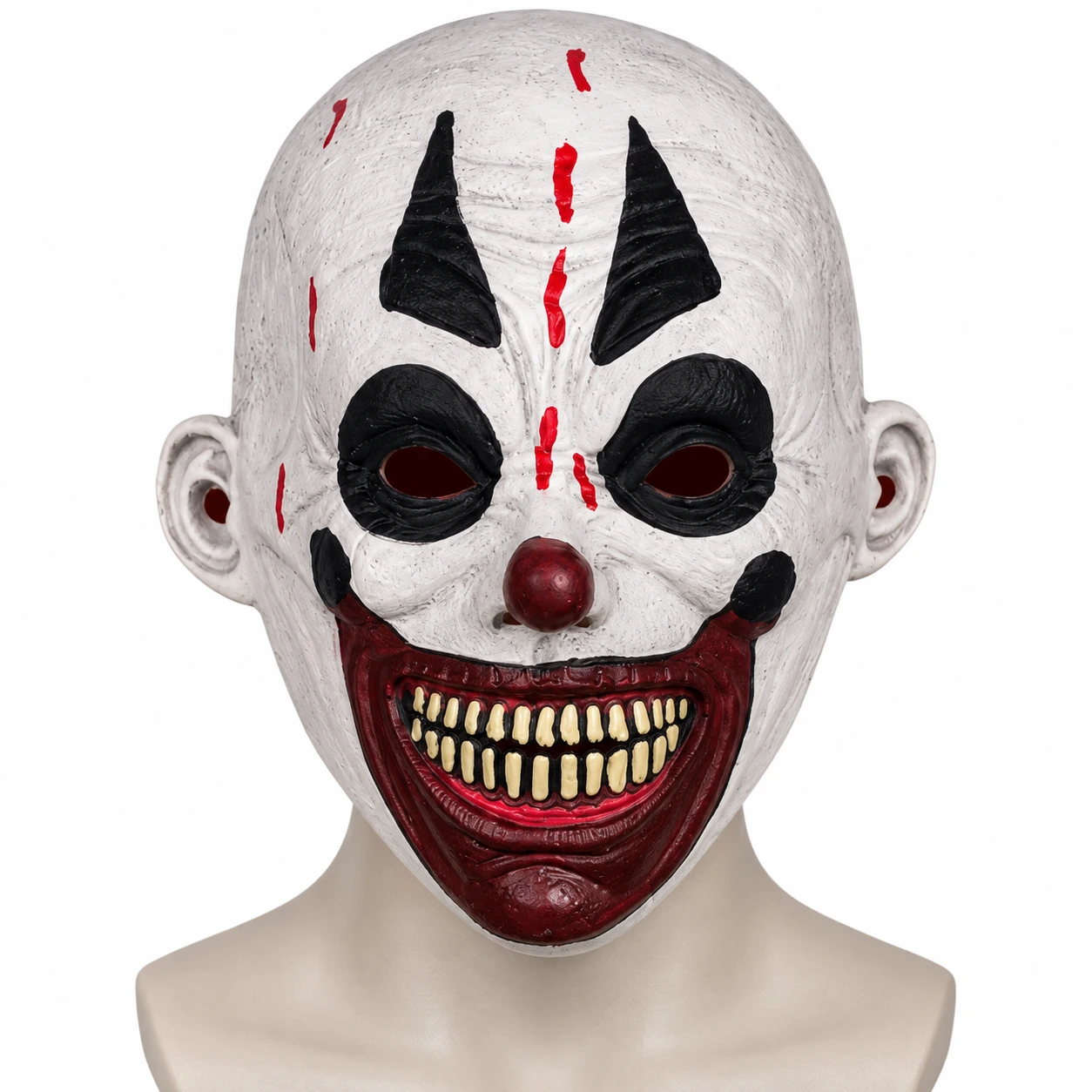 Läskig clownmask för halloween och maskerad