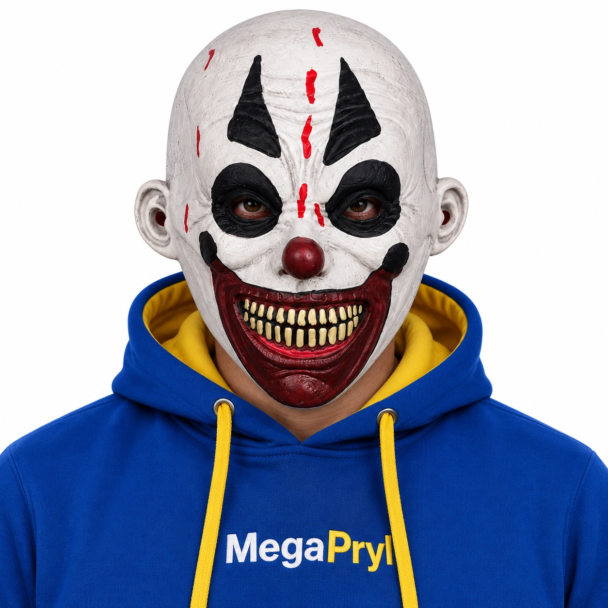 Läskig clownmask för halloween och maskerad