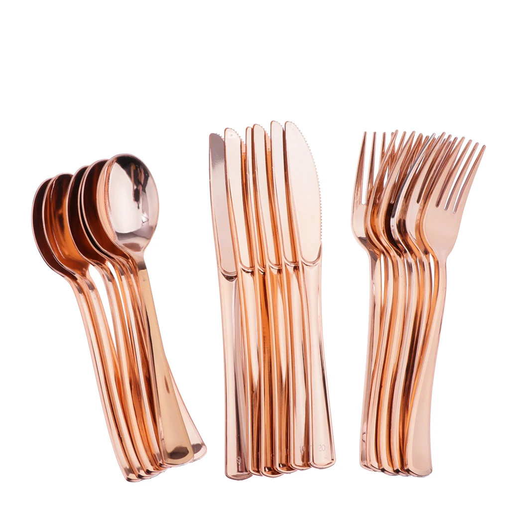 Plastbestick Rose Guld 18-Pack