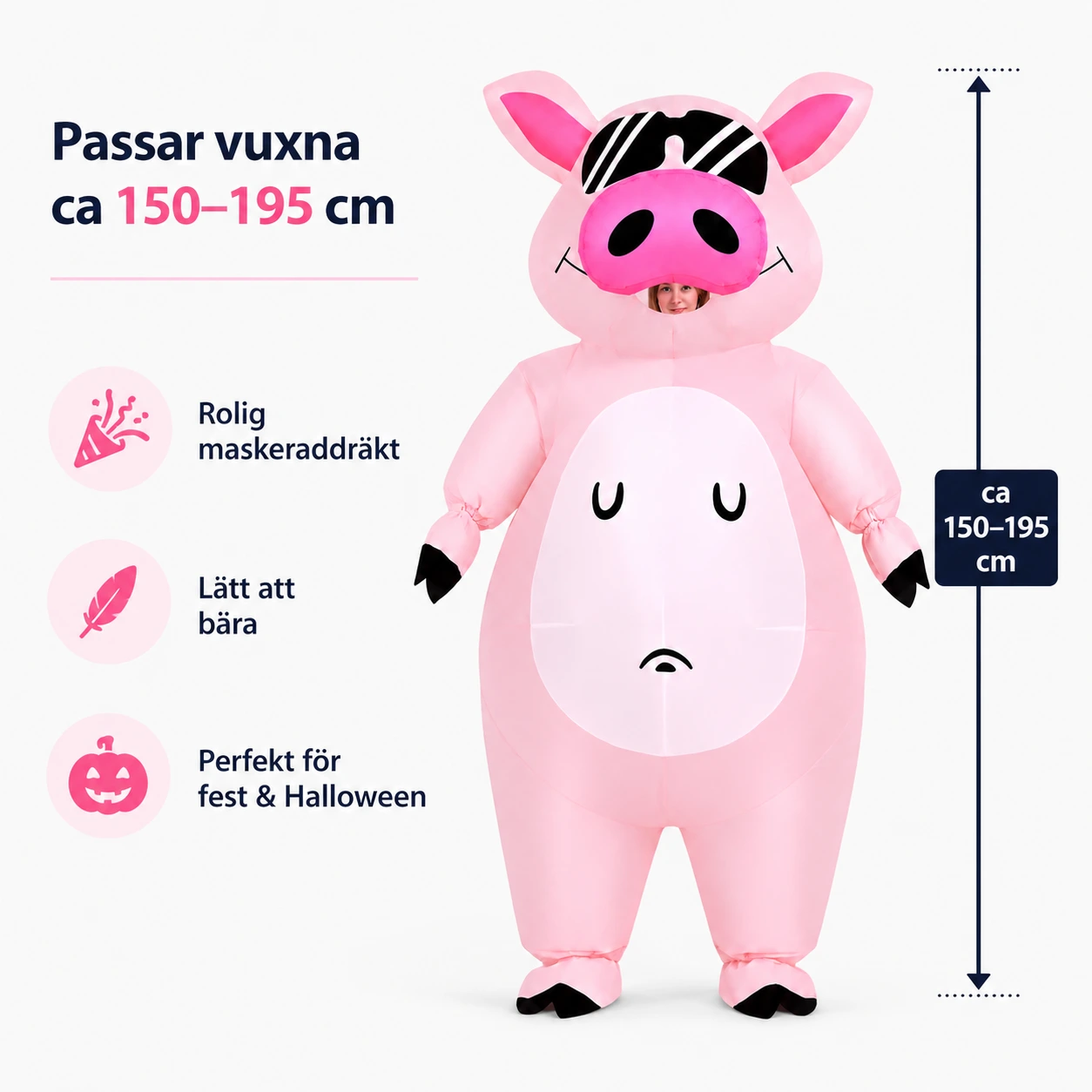 Grisdräkt för Vuxna Uppblåsbar 