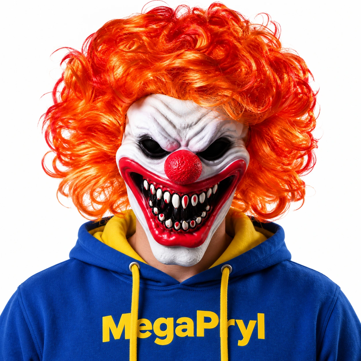 Läskig clownmask för halloween och maskerad