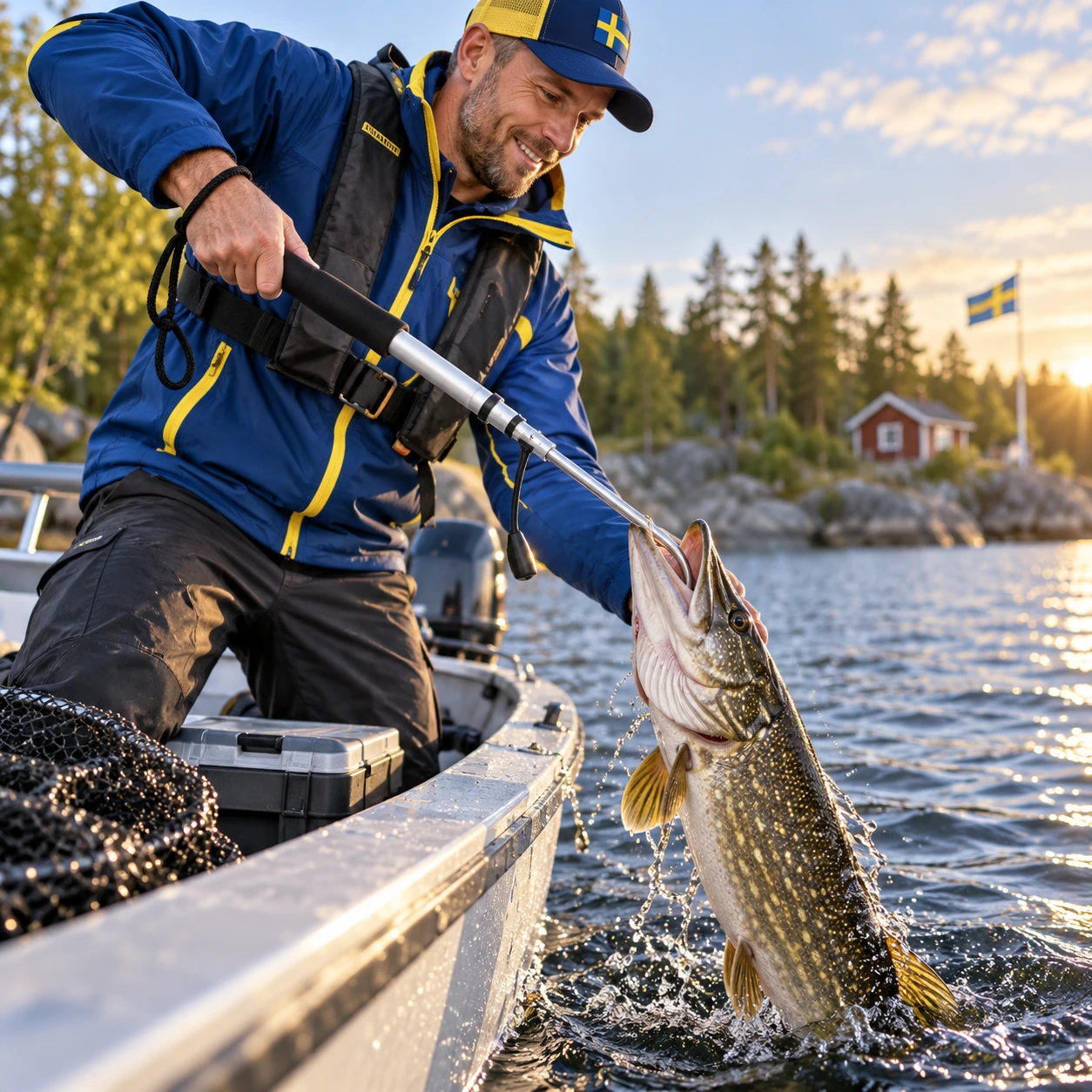 Teleskooppinen nostokoukku EVA-kahvalla