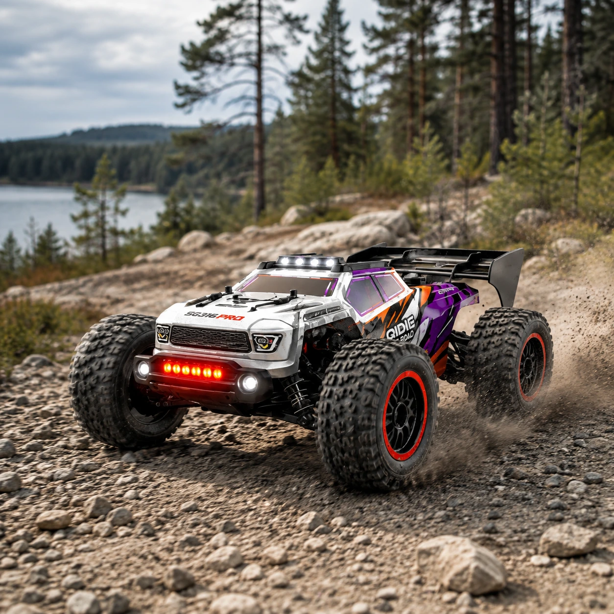 Radiostyrd terrängbil 4WD med LED och 2,4 GHz kontroll