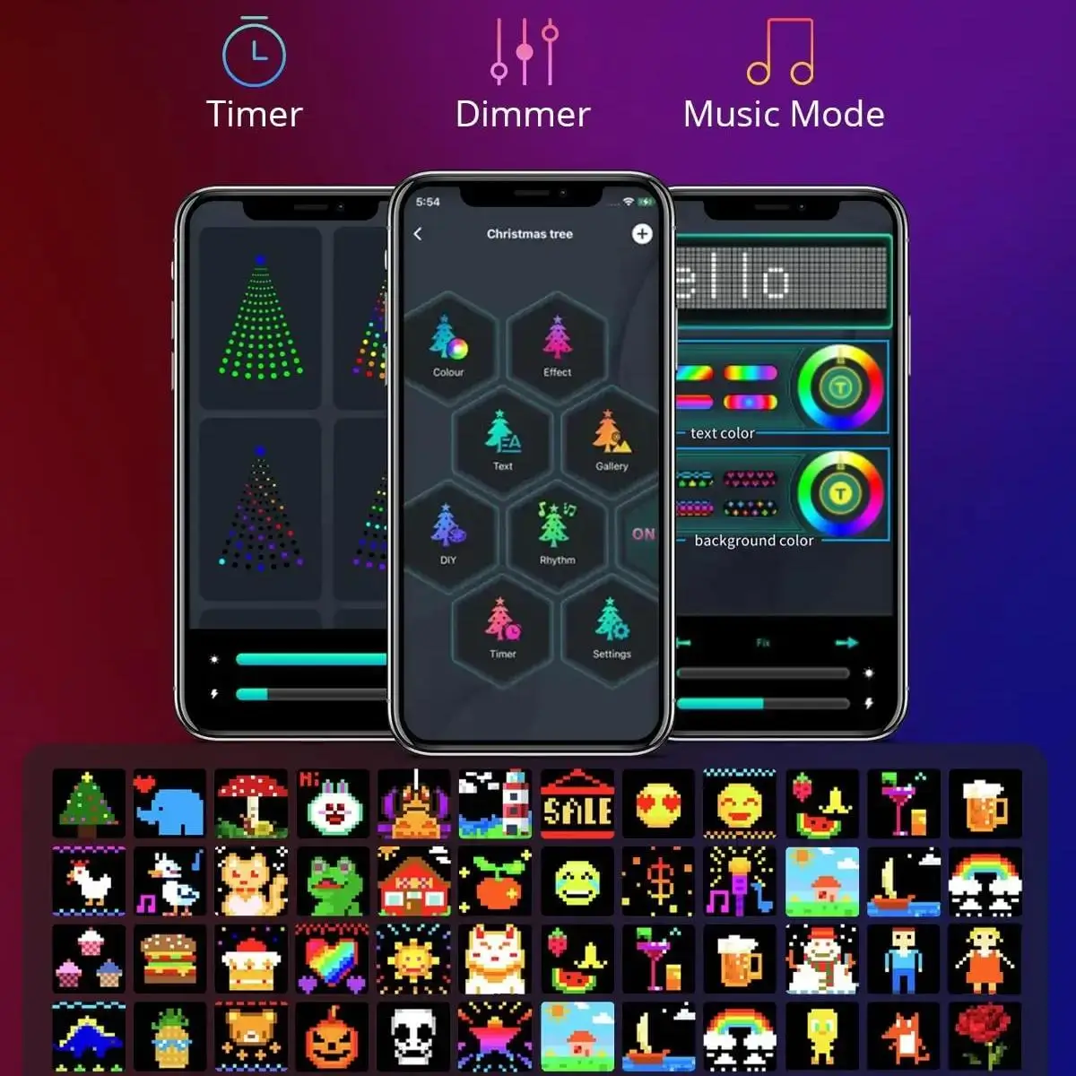 Julgardinljus Smart LED - Bluetooth 2