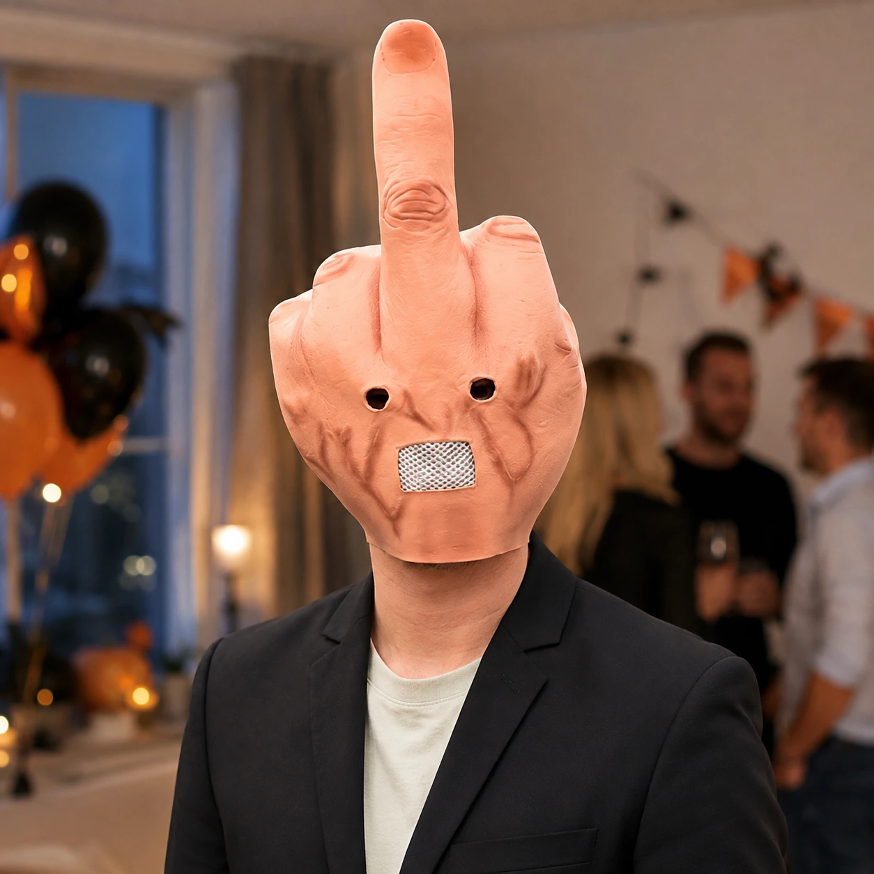 Rolig latexmask för maskerad och prank