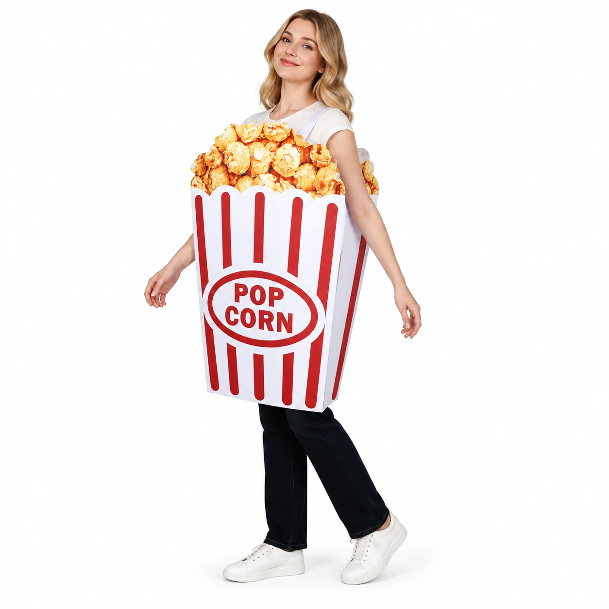 Aikuisten täytetty popcorn-naamiaisasu