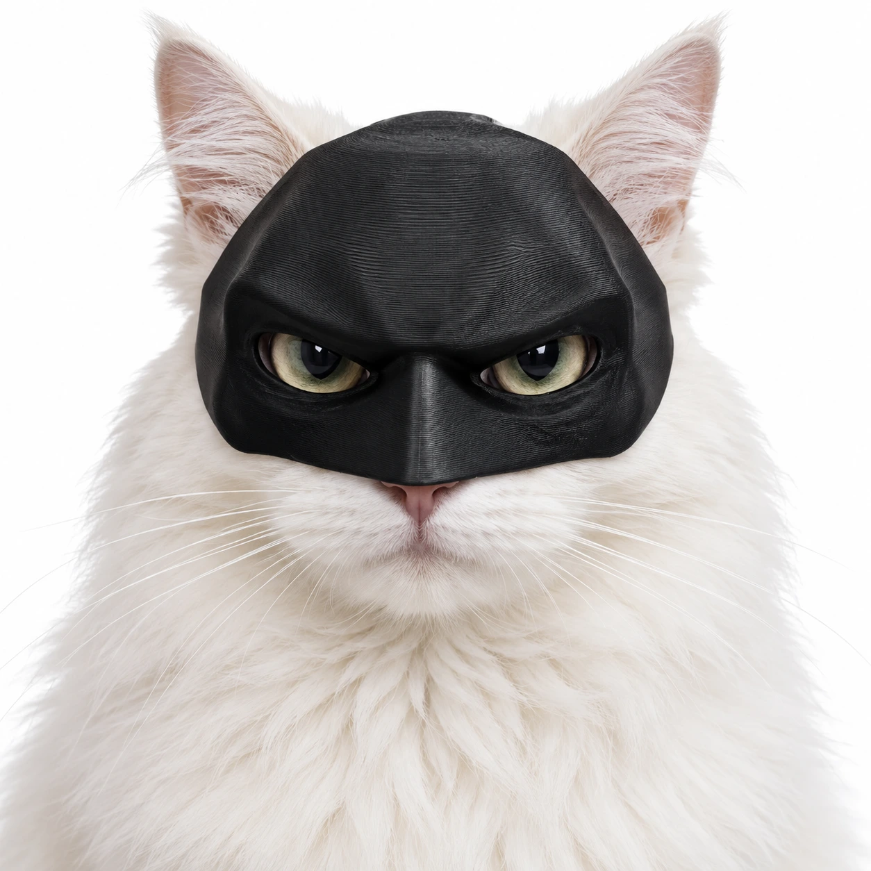 Halvmask katt i PLA för halloween
