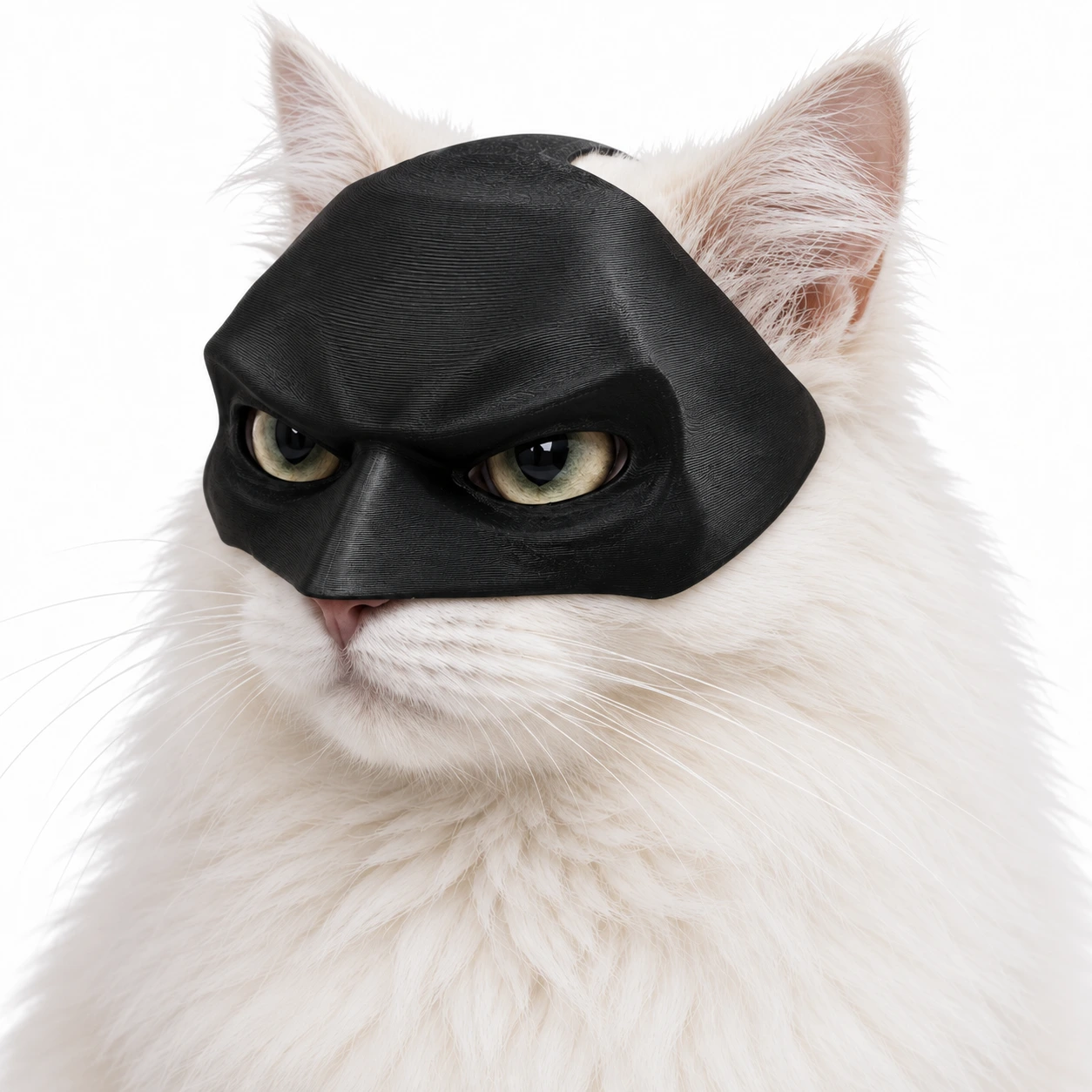 Halvmask katt i PLA för halloween