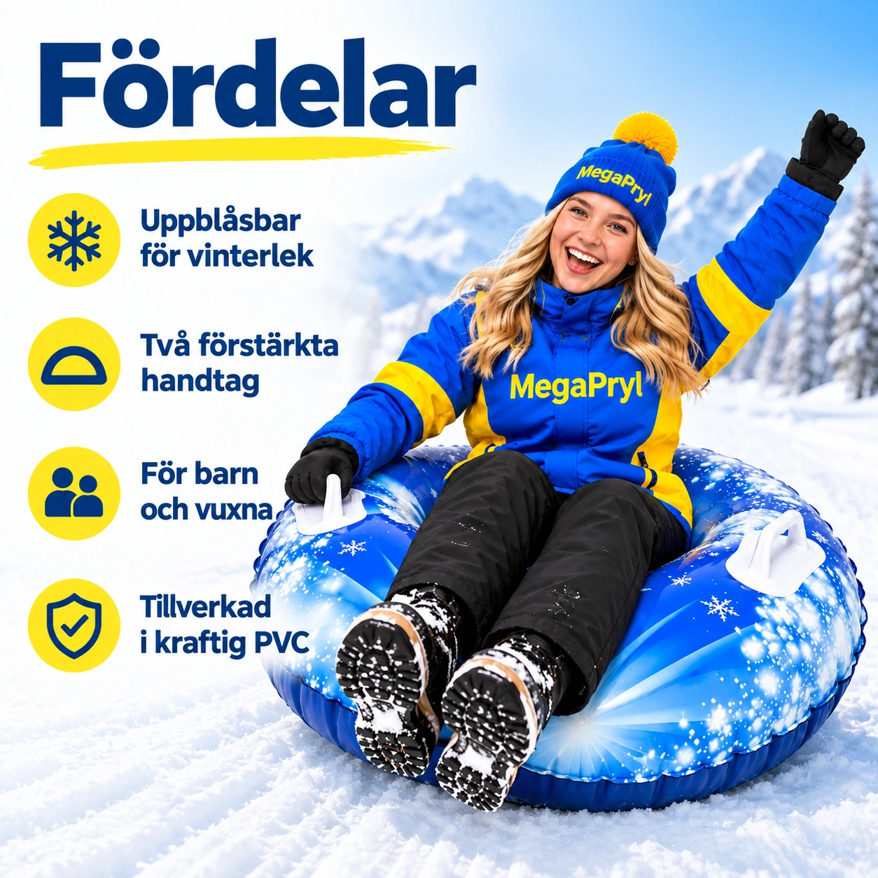 Snöring för vinterlek i PVC, 80 cm