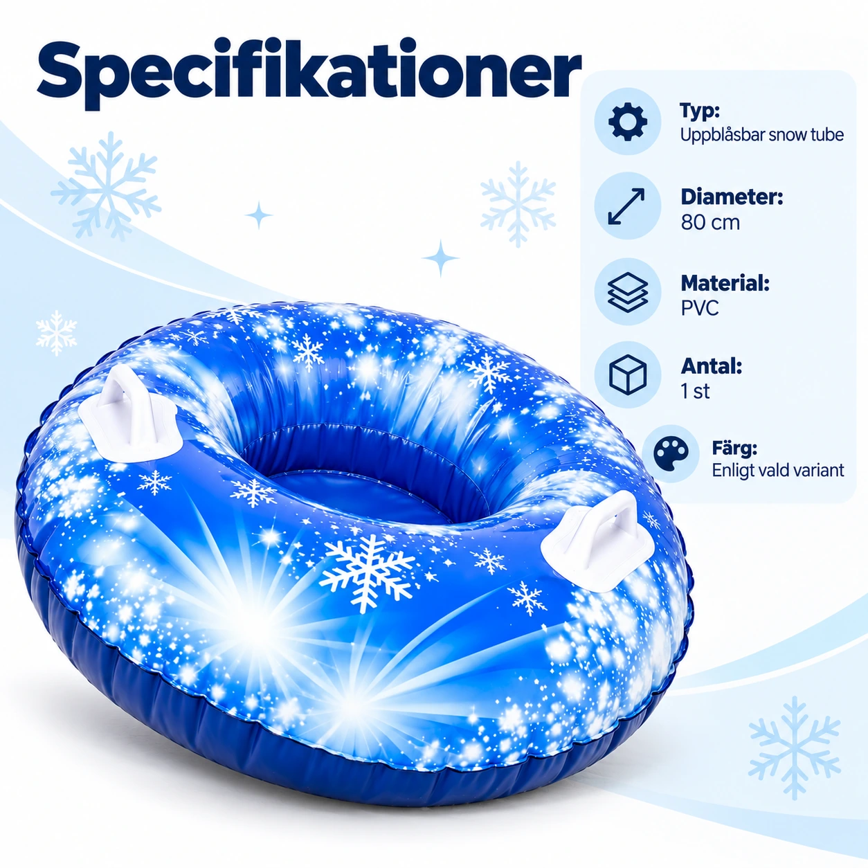 Snöring för vinterlek i PVC, 80 cm