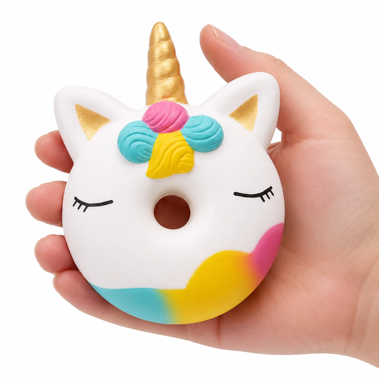 Squishy Enhörning Donut – Mjuk Stressleksak