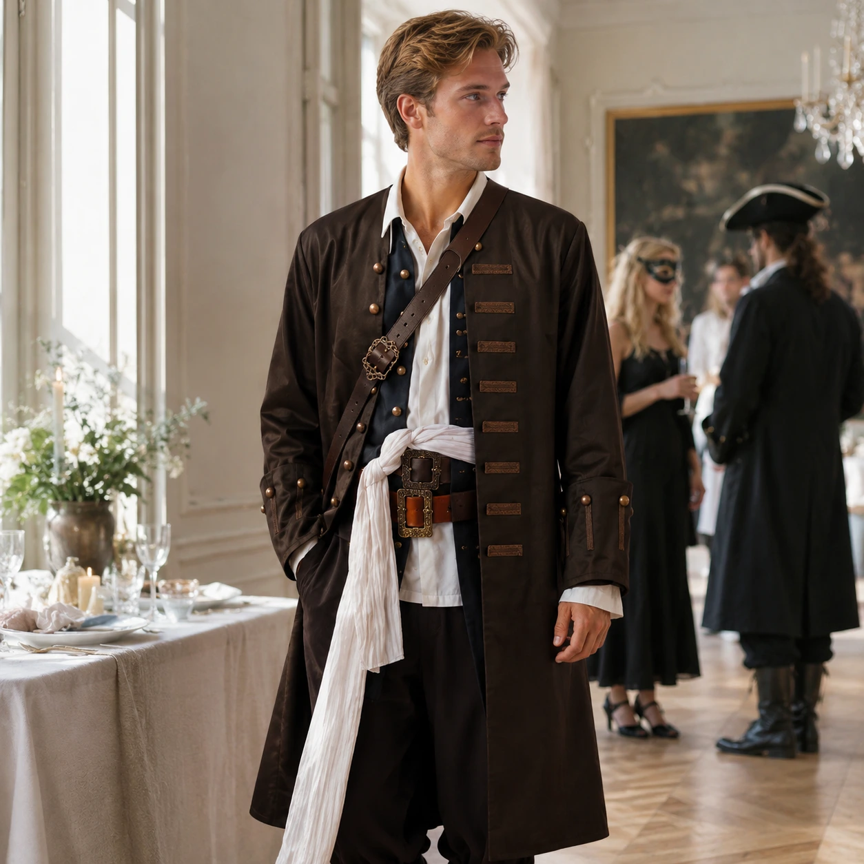 Piratinspirerad maskeraddräkt för herr vuxen