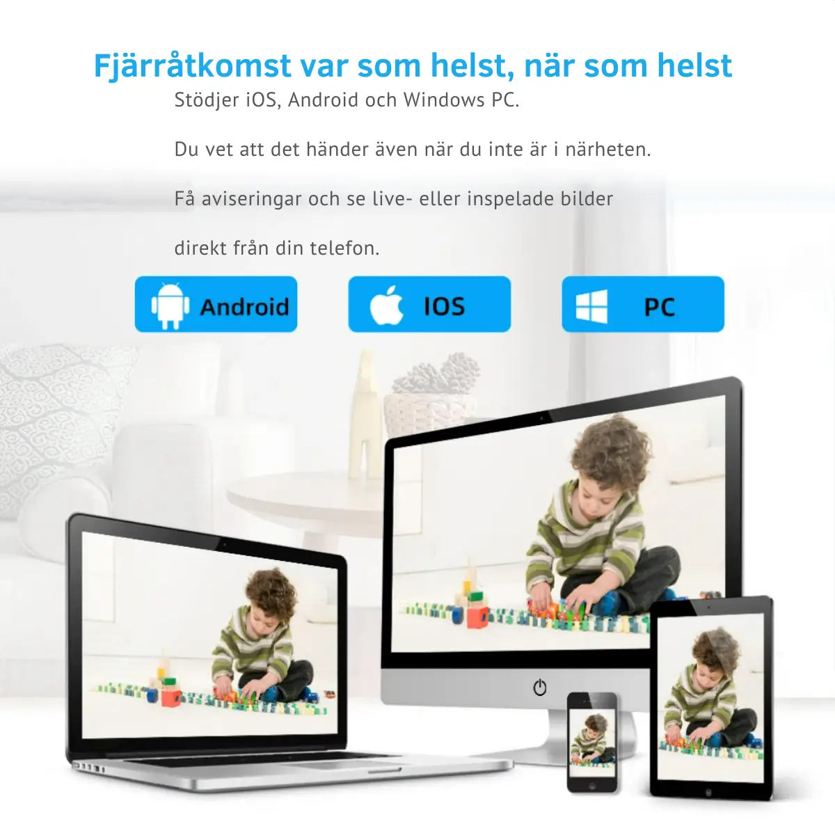 Hemövervakningskamera Smart – Trådlös 5MP 3