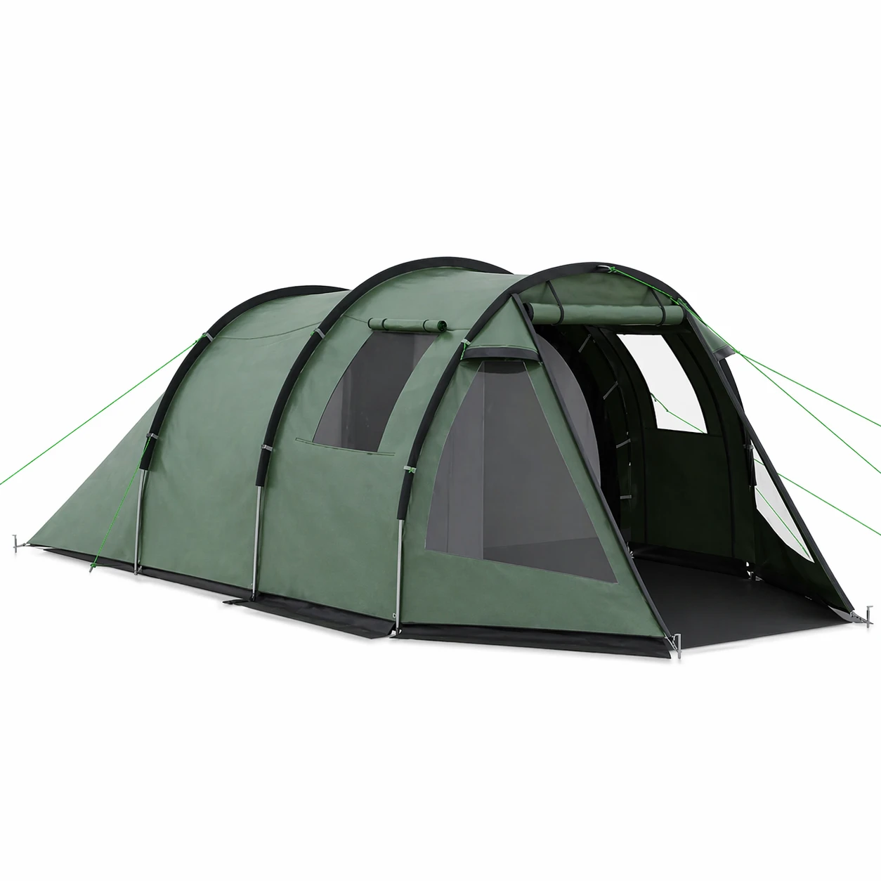 Campingtält 3–4 Personer – 2 Rum & Vattentätt – Tunnel Tält
