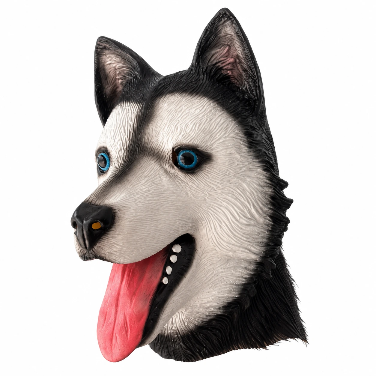 Sibirisk Husky Latexmask med Öppen Mun
