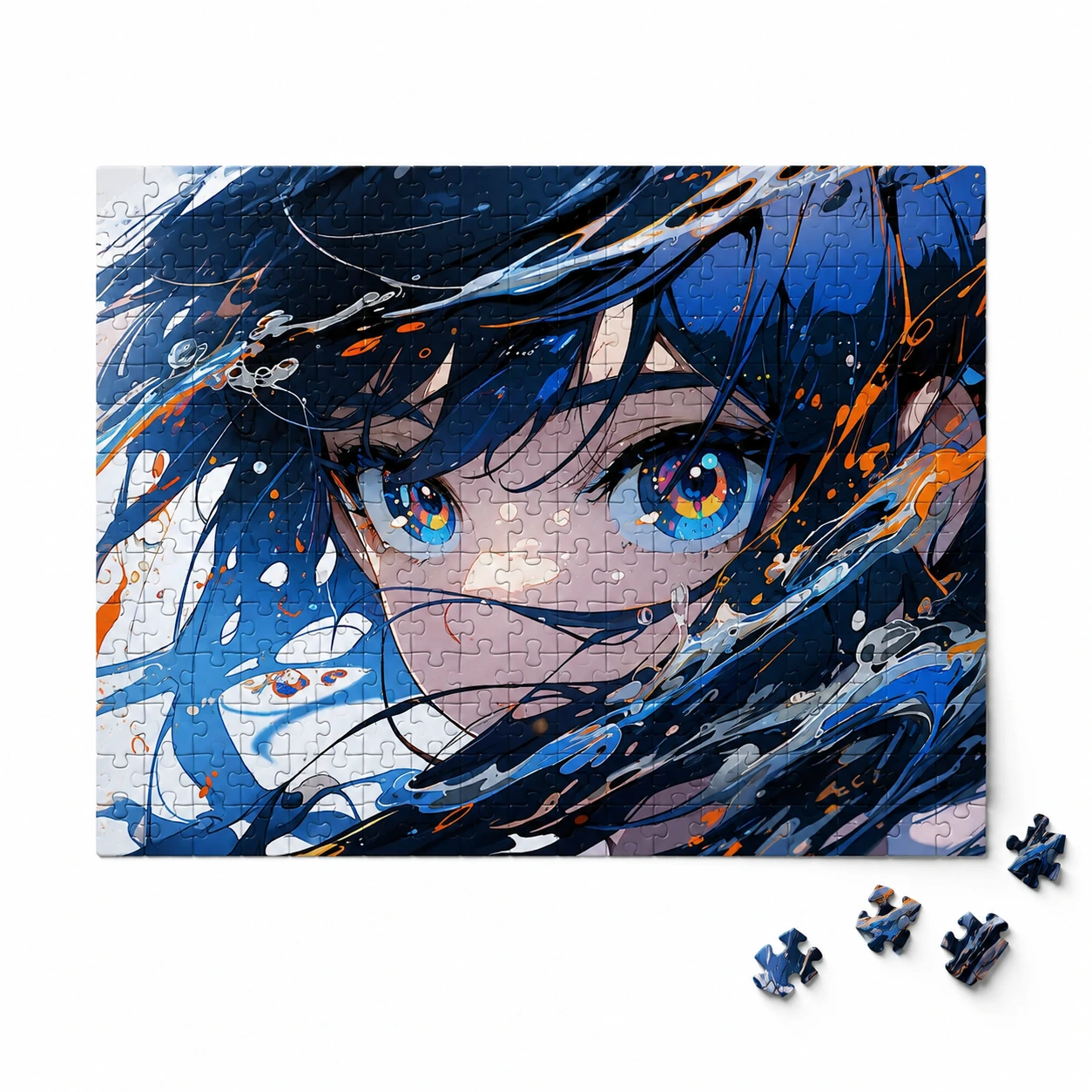 Pussel i Kartong med Animeinspirerat Motiv