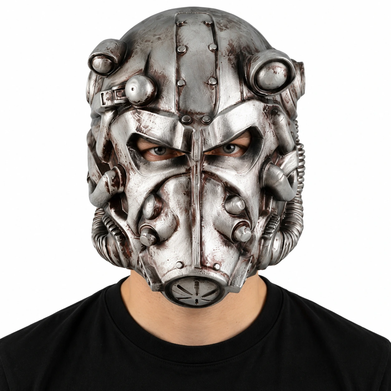 Halvmask steampunk i latex